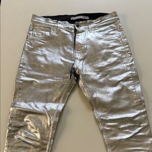 Zara Men’s Silver Metallic Pants 30